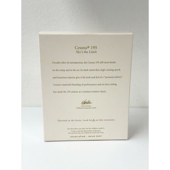 2007 Hallmark Keepsake “Cessna 195” Airplane Plane The Sky's the Limit #11 - Picture 2 of 5